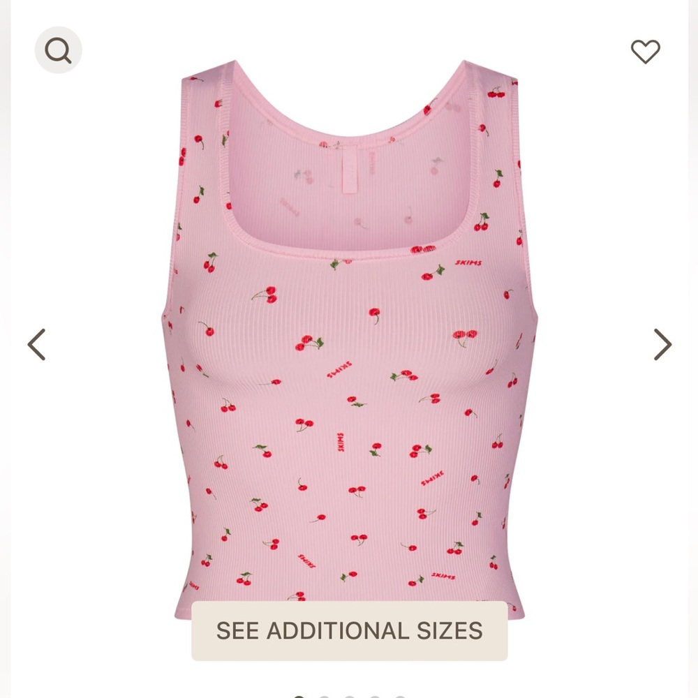 skims soft lounge tank limited edition: cherry blossom print
